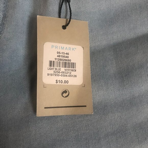 NWT Primark Girls Skinny Blue Jeans Sz 14-15 Years - Picture 4 of 6
